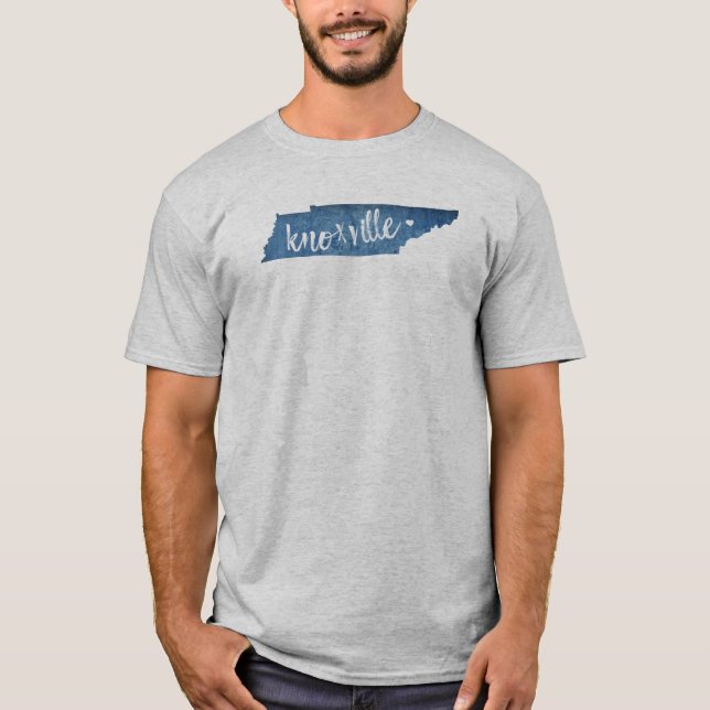 T-shirt Knoxville, Tennessee Wood Grain (Devant)