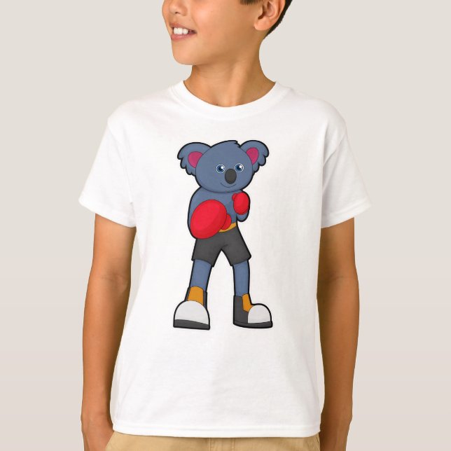 T-shirt Koala à Boxing avec gants de boxe (Devant)