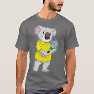 T-shirt Koala à Tennis avec raquette de tennis