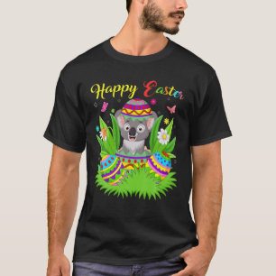 T-shirt Koala Amoureux des animaux Floral Oeuf de Pâques F