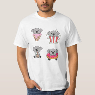 T-shirt Koala Avec Candy Kawaii Koalas Avec Nourriture