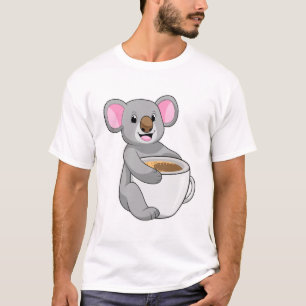 T-shirt Koala avec Coffee Cup