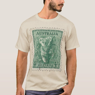 T-shirt Koala Bear Australie, le timbre de la poste Vintag