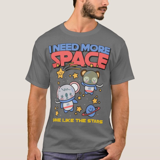 T-shirt Koala Bear Floating in Space Whimsical Cosmic Frie (Devant)