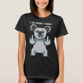 T-shirt Koala Bear Je Fais Ce Que Je Veux Moyen Doigt