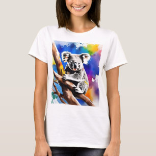 T-shirt Koala Bear Watercolor Splash,