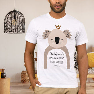 T-shirt Koala Daddy To Be Neutral Baby Shower Shirt