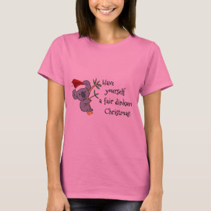 T-shirt Koala de Père Noël - Dinkum juste
