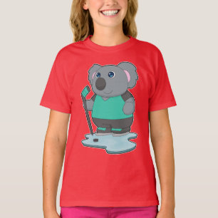 T-shirt Koala Hockey sur glace bâton de hockey sur glace