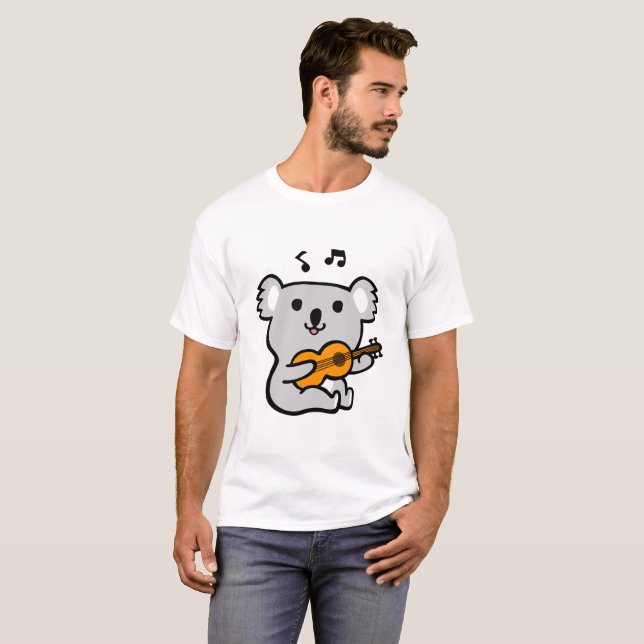 T-shirt Koala jouant la guitare (Devant entier)