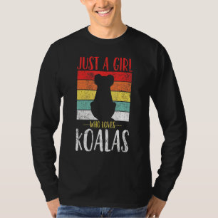 T-shirt Koala Juste Une Fille Qui Aime Les Koalas Rétro Vi
