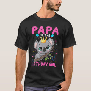 T-shirt Koala Papa De L'Anniversaire Fille Koala Thème Fam