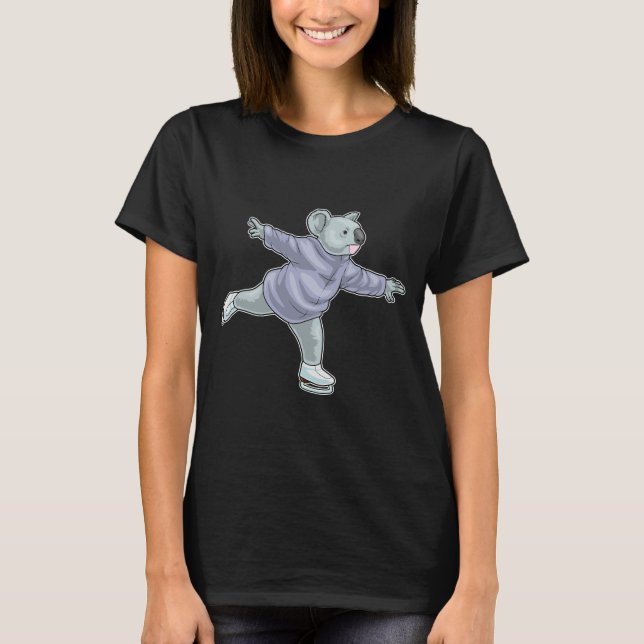 T-shirt Koala Patinage sur glace Patins sur glace (Devant)