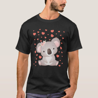 T-shirt Koala Valentine's Day Coeur rouge pour Koala Lover