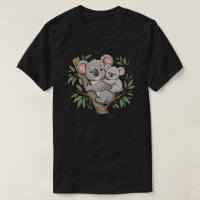 Koalas mignons mère et bébé