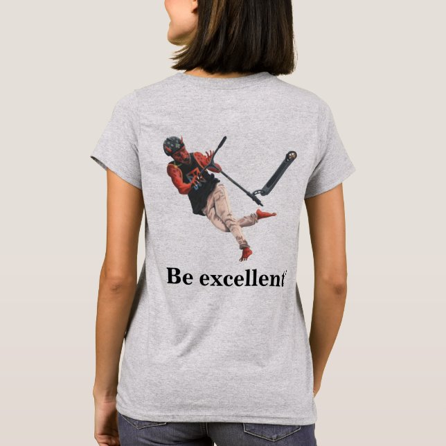 T-shirt Kobold Kick Scooter Tricks Imaginaire Art Shirt (Dos)