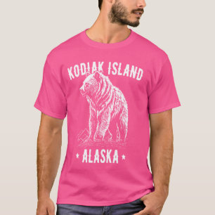 T-shirt Kodiak Island Alaska USA Grizzly Bear Design