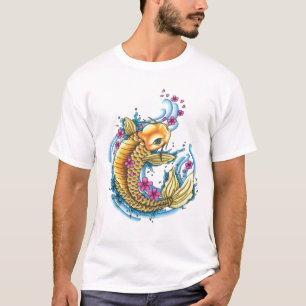 T-shirt Koi avec les fleurs de cerisier EDUN VIVENT