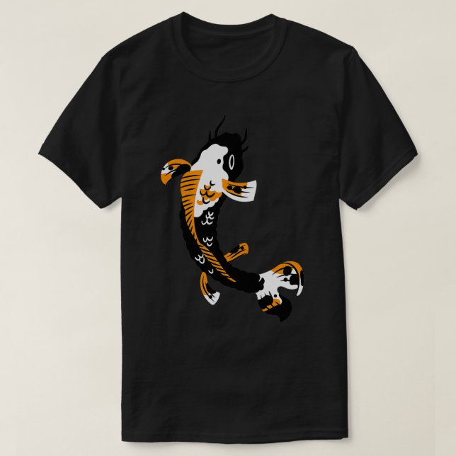 T-shirt Koi Carp Poisson japonais Koi Art Broderie japonai (Design devant)