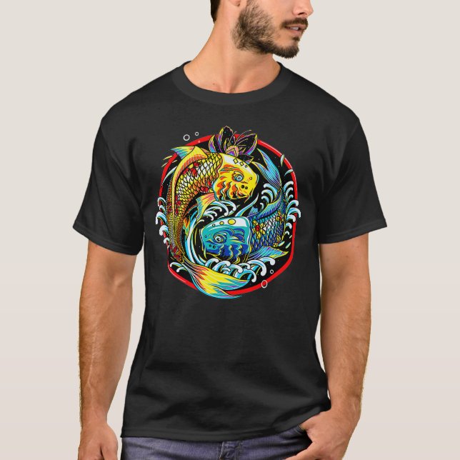 T-shirt Koi Fish Cadeau Hommes Femmes Enfants Japonais Koi (Devant)