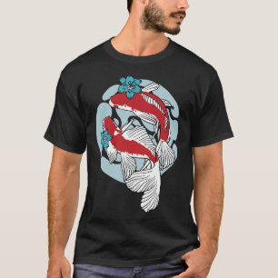 T-shirt Koi Fish Couple Beau Poisson Japonais Art