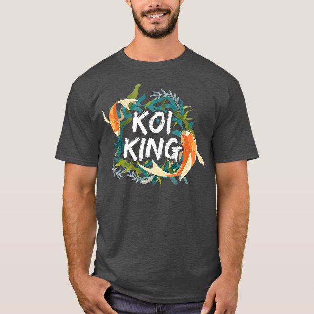 T-shirt Koi Fish King Jardin japonais Kois Pond Sanke (Devant)