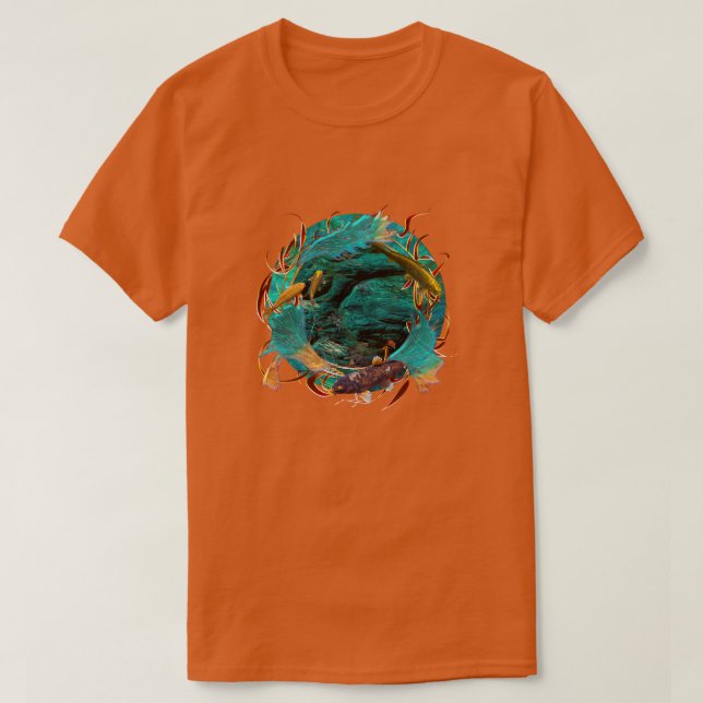 T-shirt Koi Fish "NAGER EN PAIX" (Design devant)
