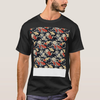 T-shirt Koi Fish Seamless Motif japonais p asiatique chino