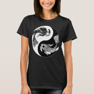 T-shirt Koi Nishikigoi Poisson Koi Carp Japon Yin Yang