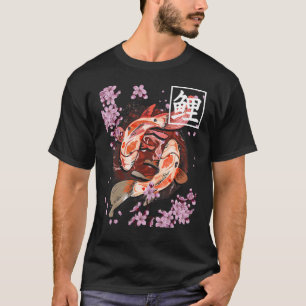 T-shirt Koi Poisson Carpe japonaise Sakura Cerry Blossom p