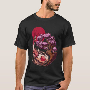 T-shirt Koi Poisson Carpe Yin Yang Bonsai Arbre Lune Asiat