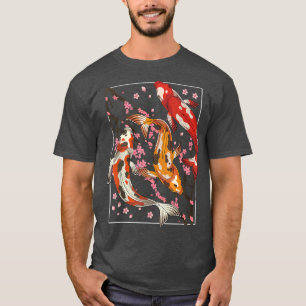T-shirt Koi Pond Japon Taisho Sanke Sakura Fleur de cerisi