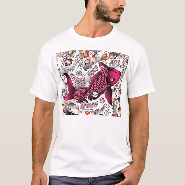 T-shirt koi rose (Devant)