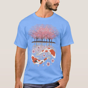 T-shirt Koi Sakura Arbre à l'envers fleurs de cerisiers ja