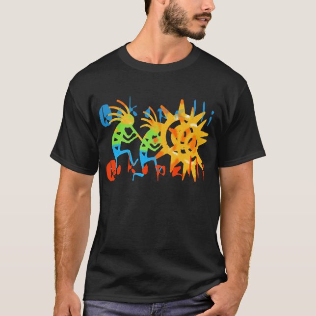 T-shirt Kokopelli coloré (Devant)