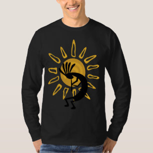 T-shirt Kokopelli Gold Mens Long Manches