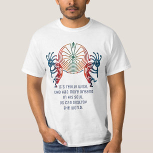 T-shirt KOKOPELLI/HOMME DANS LE LABYRINTHE + votre texte