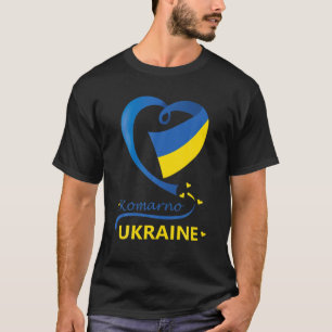 T-shirt Komarno Ukraine National Drapeau Coeur Emblem Cres