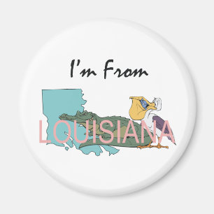 T-SHIRT komme ich aus Louisiana Magnet