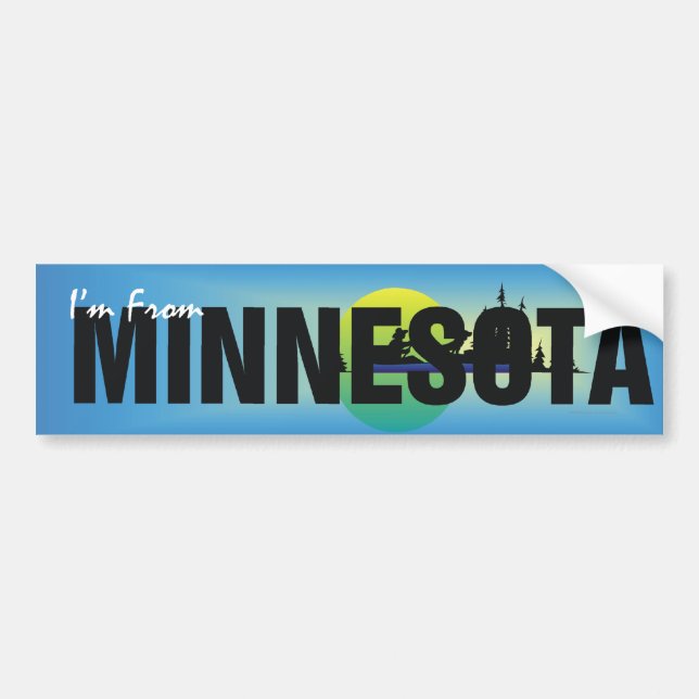 T-SHIRT komme ich aus Minnesota Autoaufkleber (Vorne)