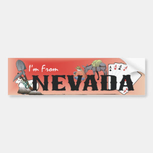 T-SHIRT komme ich aus Nevada Autoaufkleber