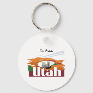 T-SHIRT komme ich aus Utah Schlüsselanhänger