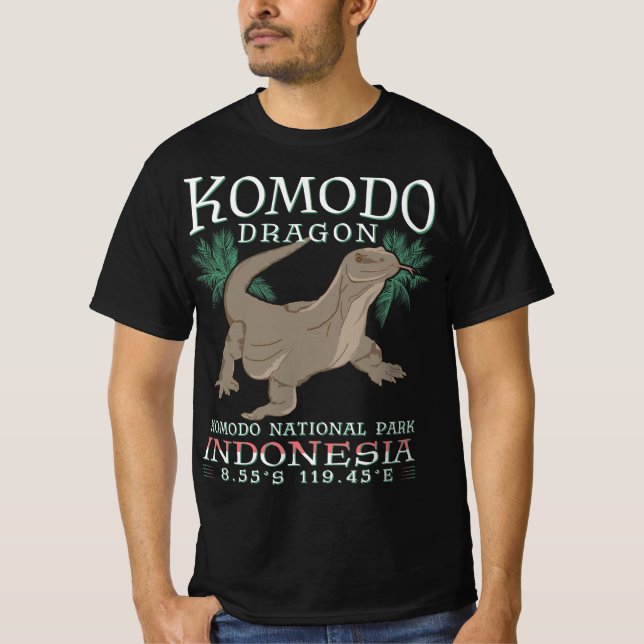 T-SHIRT KOMODO DRAGON - LE PLUS GRAND LIZARD. (Devant)