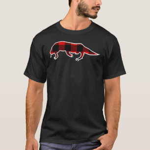 T-shirt Komodo Dragon Red Buffalo Plaid Correspondant Fami