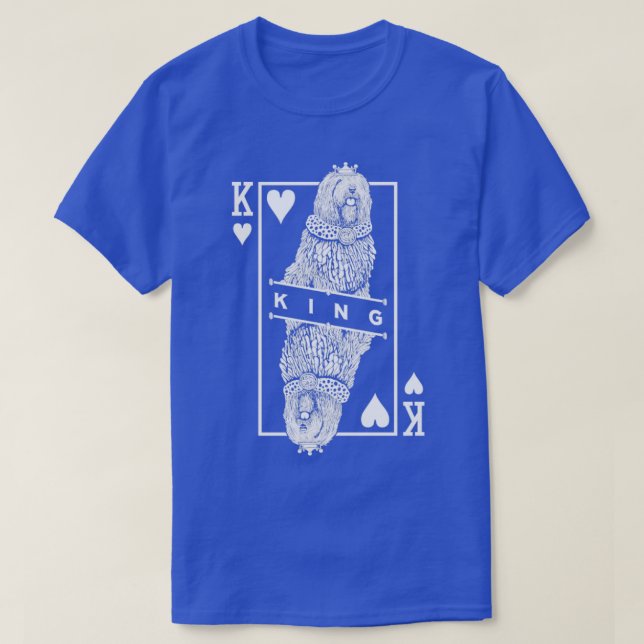 T-shirt Komondor Hongrois Cheepdog King Of Hearts Mop Chie (Design devant)