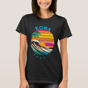 T-shirt Kona Retro 1980 Style Hawaii Beach