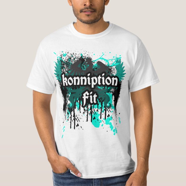 T-shirt Konniption a adapté" la pièce en t blanche (Devant)