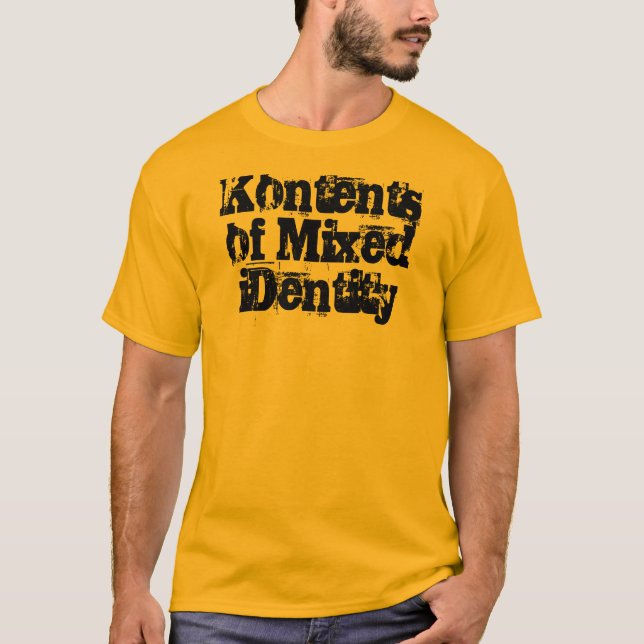 T-shirt Kontents de l'identité mélangée T (Devant)