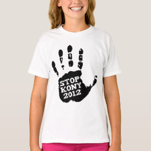 T-shirt Kony 2012 Empreinte à main Joseph Kony