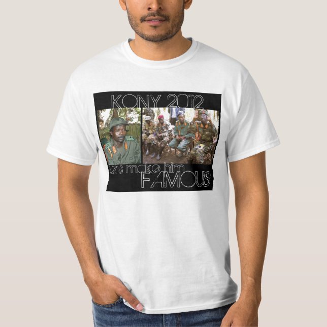T-shirt KONY 2012 - Noir célèbre (Devant)